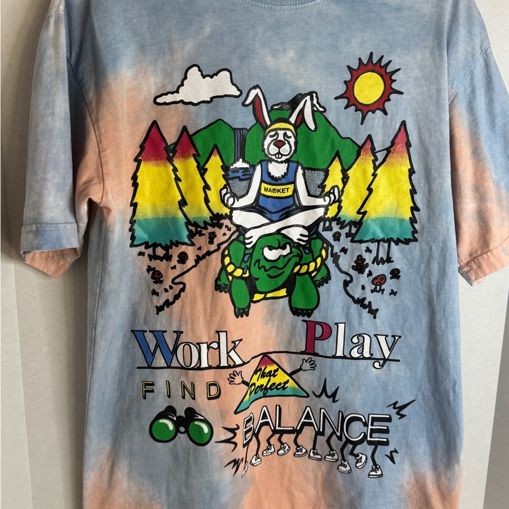 MARKET Work Play Balance Mens Tie-Dye T-Shirt
